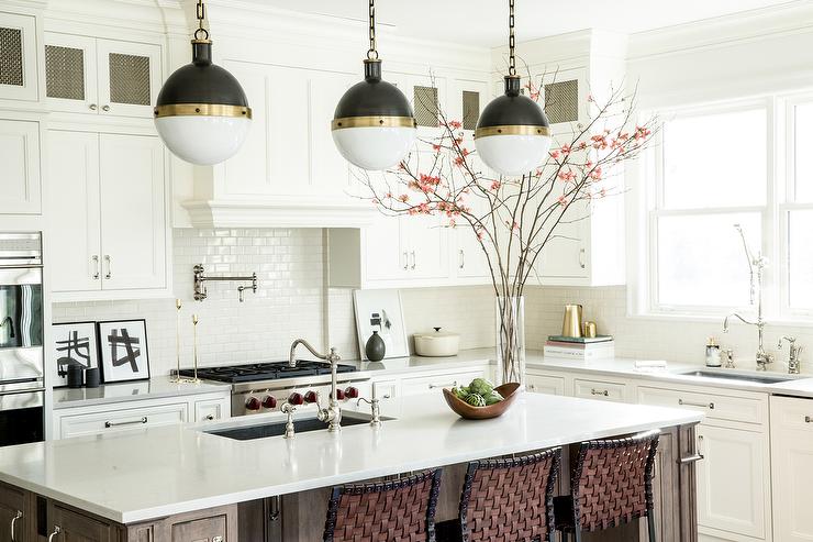 pendant light placement over kitchen island